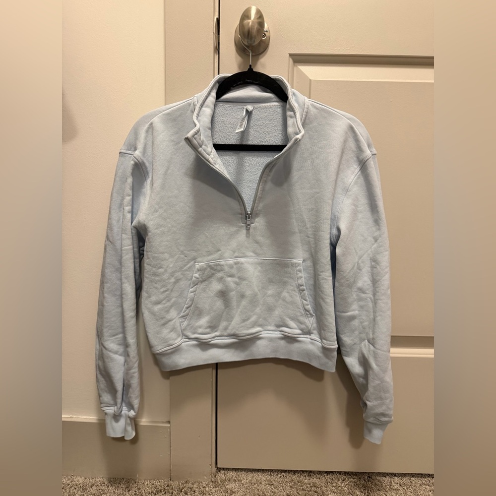 Skims Medium Blue Half Zip Sweatshirt. 💙⚡️